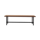 4 To 6 Seater Dining Table With Dining Bench Set In Brown