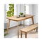 Dining Table With Dining Bench Set In Natural Finish