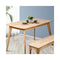 Dining Table With Dining Bench Set In Natural Finish