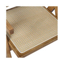 Solid Rattan Wood Wicker Dining Armchair In Natural Finish