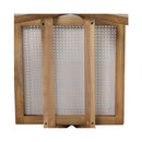 Solid Rattan Wood Wicker Dining Armchair In Natural Finish