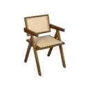 Wicker Dining Armchair In Walnut