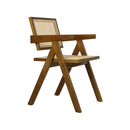 Wicker Dining Armchair In Walnut