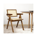 Wicker Dining Armchair In Walnut
