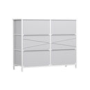 Storage Cabinet Chest With 6 Drawers In White