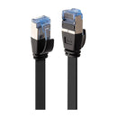 Lindy Cat 6A U Ftp Flat Gigabit Network Cable Black