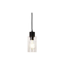 Black Cylindrical Glass Pendant