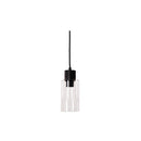 Black Cylindrical Glass Pendant