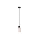 Black Cylindrical Glass Pendant