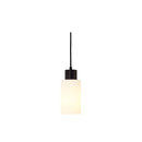 Black Cylindrical Glass Pendant