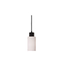 Black Cylindrical Glass Pendant