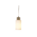 Satin Brass Cylindrical Glass Pendant