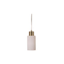 Satin Brass Cylindrical Glass Pendant