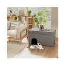 Cat Litter Box Enclosure Hidden Furniture With Urine Proof Litter Mat