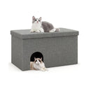 Cat Litter Box Enclosure Hidden Furniture With Urine Proof Litter Mat