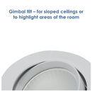 Hero Led Downlight Kit 15W COB Warm White Dimmable 90mm Silver Frame