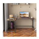 L Shaped Desk With Cpu Stand And Heavy Duty Metal Frame Coffee