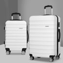 2Set 20-28 Inch Luggage with TSA Lock Spinner Travel Suitcase Carry On Hard Shell Luggage Case White