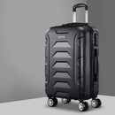 20 Inch Luggage with Zipper Lock Travel Suitcase Carry On Hard Shell Luggage Case Black
