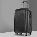 20 Inch Luggage with Zipper Lock Carry On Hard Shell Travel Suitcase Luggage Case Black