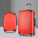 20-28 Inch Luggage 2Set with TSA Lock Spinner Carry On Hard Shell Travel Suitcase Luggage Case Red