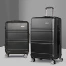 2Set 20-28 Inch Luggage with TSA Lock Spinner Travel Suitcase Carry On Hard Shell Luggage Case Black