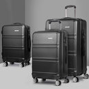 3Set 20-24-28 Inch Luggage with TSA Lock Spinner Travel Suitcase Carry On Hard Shell Luggage Case Black