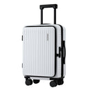20" Luggage Suitcase Front Pocket Travel Carry On Dual TSA White