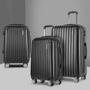 3 Set Luggage 20-24-28 Inch with TSA Lock Spinner Hard Shell Travel Suitcase Luggage Organiser Case Black