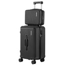 2pcs Trunk Luggage Suitcase Travel Carry On TSA Lock 12" 20" Black