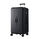 32" Trunk Luggage Suitcase Travel 5 Wheels Type-C Port TSA Black