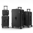 4pcs Trunk Luggage Suitcase Set Travel Carry On TSA Lock Black