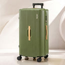 28" Modern Vertical Trunk Luggage Suitcase Travel 5 Wheels Type-C TSA Olive Green