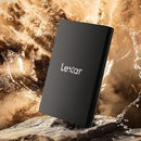 Lexar Armor 700 Portable SSD 4TB USB 256-bit AES Encryption IP66 Water and Dust Resistance 5 year limited warranty. Black.
