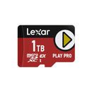 Lexar 1TB PLAY PRO microSDXC Express Card - High performance up to 900MB/s read and 600MB/s write Limited Lifetime Warranty.