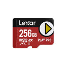 Lexar 256GB PLAY PRO microSDXC Express Card - High performance up to 900MB/s read and 600MB/s write Limited Lifetime Warranty.
