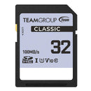 Team Group Classic SDHC UHS-1 V10 SD Memory Card 32GB R/W (Max) 80MB/s 15MB/s