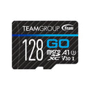 Team Group Go 4K MicroSDXC Memory Card 128GB R/W (Max) 100MB/s 50MB/s V30 UHS-I U3 With SD Adapter