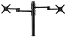Atdec Dual Monitor Mount Independant Swing Arms on Post. Up to 32in Max load: 8kg (flat) 5.5kg (curved) Bolt-Through and F-Clamp. Black
