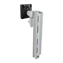 Atdec AWMS-1340 130mm Arm on 400mm Post. 12kg Flat Screens 10kg Curved Screens Grommet Clamp Desk Fixing Silver