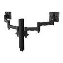 Atdec AWMS-2-4640 Dual Monitor Swing Arms on 400mm Post. Max load: 12kg (flat) 10kg (curved) Bolt-Through Desk Fixing VESA up to 100x100. Black.