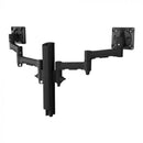 Atdec AWMS-2-4640 Dual Monitor Swing Arms on 400mm Post. Max Load: 12kg (flat) 10kg (curved) Grommet Desk Fixing VESA up to 100x100. Black.