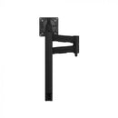 Atdec AWMS-4640 Single 460mm Monitor Arm + 400mm Post / 12kg (26.5lb) Flat Screen 10kg (22lb) Curved Screen + Grommet Clamp Desk Fixing Black