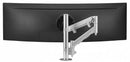 Atdec AWMS-HX40 Heavy Duty Dynamic Arm on Post. Max Load: 6-14kg (Flat) 12kg (Curved) Heavy Duty F-Clamp Desk Fixing Silver