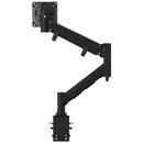 Atdec Fortis Heavy Duty Dynamic Monitor Arm. Up to 49in screens Min. Load 6kg. Max Load 16kg H/Duty F-Clamp Desk Fixing VESA up to 100x100. Black