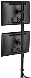 Atdec SD-DP-1150 Tall Donut Pole with Two Display Heads. Max load: 12kg (per attachment). VESA up to 100x100. 10 Year Warranty