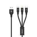 Unitek 1.2m 3-in-1 USB-A to USC-C / MicroUSB / Lightning Cable Data transfer rate of 480Mbps works will all devices Cable Length of 1.2M