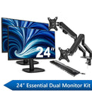 Philips 24in Essential Dual Monitor Docking Kit 2x 24in FHD Business Monitors 1x J5Create USB-C Docking Station and 1x Shintaro Dual Monitor Arm