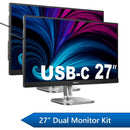 Philips 27in Business Dual Monitor Docking Kit 1x 27in QHD Business Monitors and 1x 27in QHD USB-C Docking Business Monitor