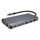 Shintaro USB-C Travel Display Multi Hub with USB-C to HDMI/VGA 2 USB 3.0 USB-C PD3.0 and Gigabit Ethernet Connectivity